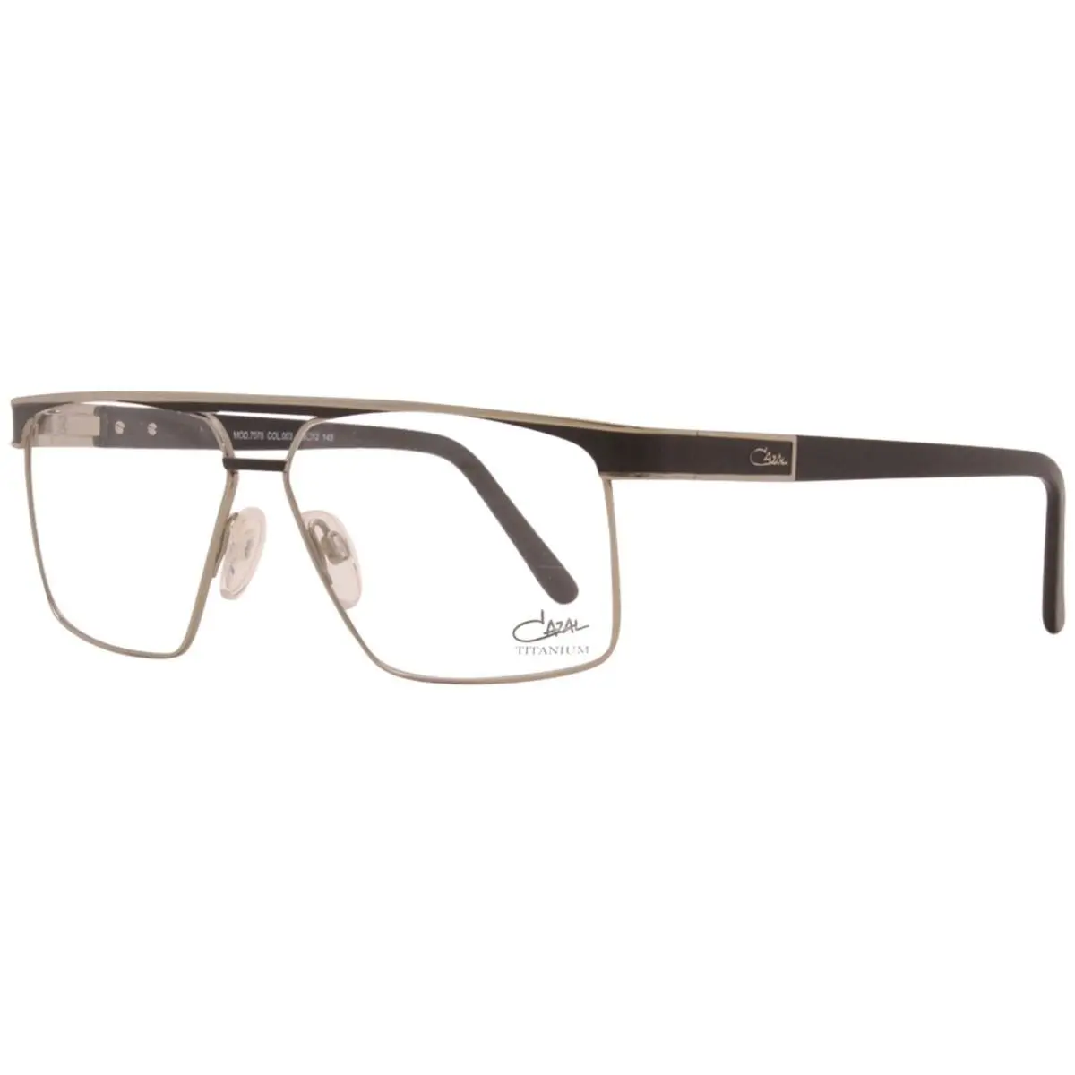 Cazal 7078 003 Eyeglasses Men`s Black/silver Full Rim Pilot Optical Frame 58-mm