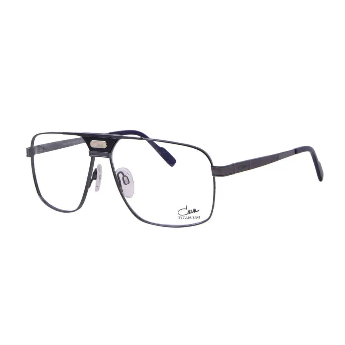 Cazal 7087 003 Titanium Eyeglasses Frame Men`s Gunmetal/blue Full Rim 60mm