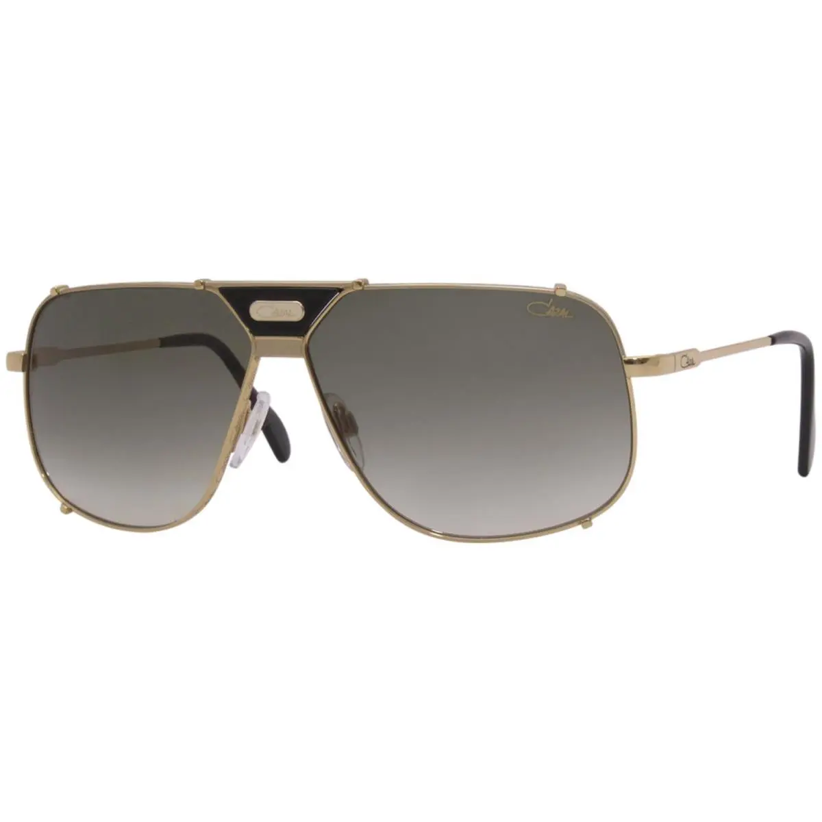 994 004 Sunglasses Men`s Gold/green Gradient Lenses Pilot Shape 63mm by Cazal