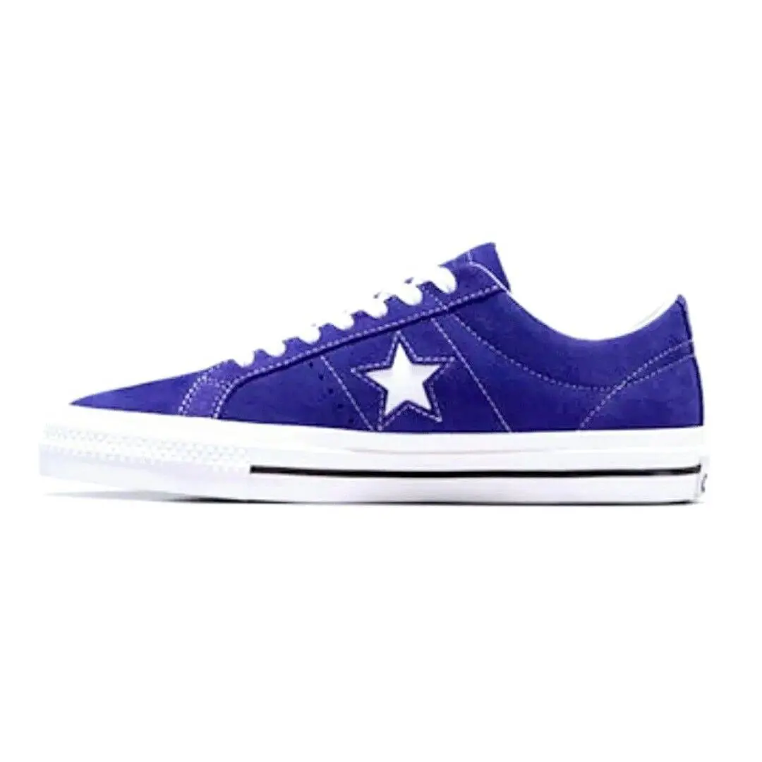 Converse One Star Pro Suede Shoes Low Unisex Men 9 Women 10.5 Purple - Indigo - Blue purple