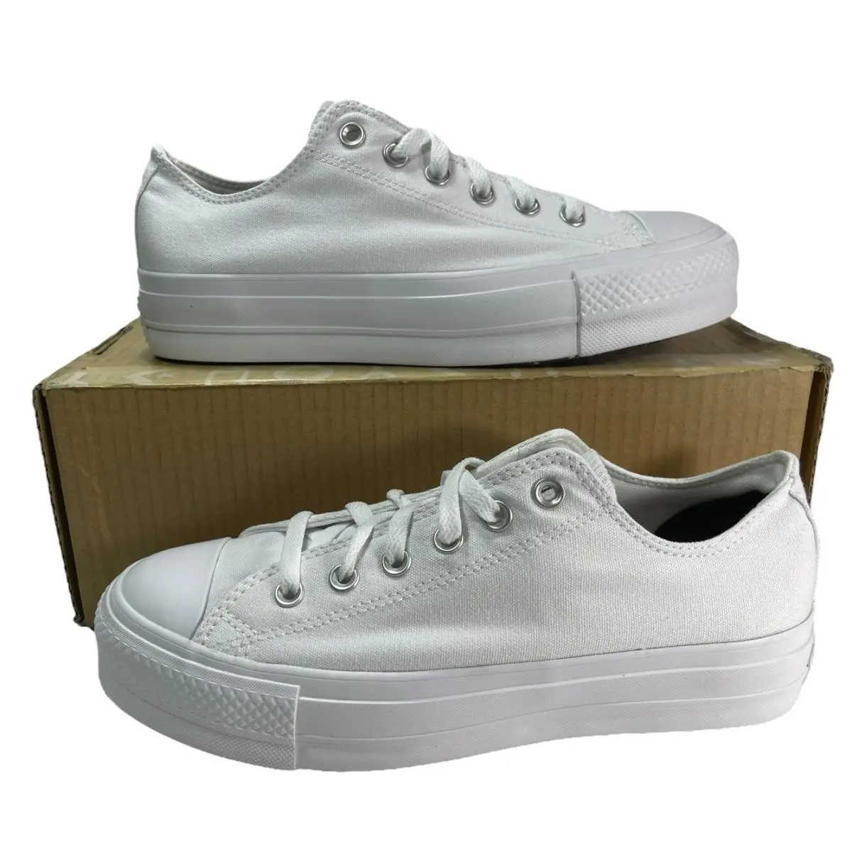 Converse by You Chuck Taylor Platform Lift Ox White Women Shoe Size 9.5 - White