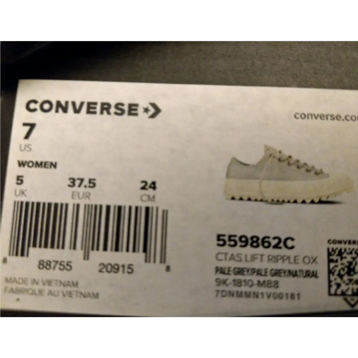 Converse shoes - Converse Lift Ripple - Lift Ripple - 559862c - Pale Grey 5