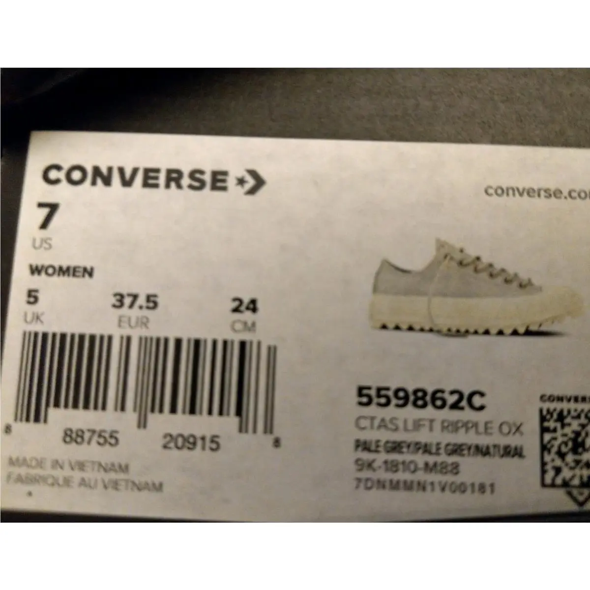 Converse shoes - Converse Lift Ripple - Lift Ripple - 559862c - Pale Grey 5