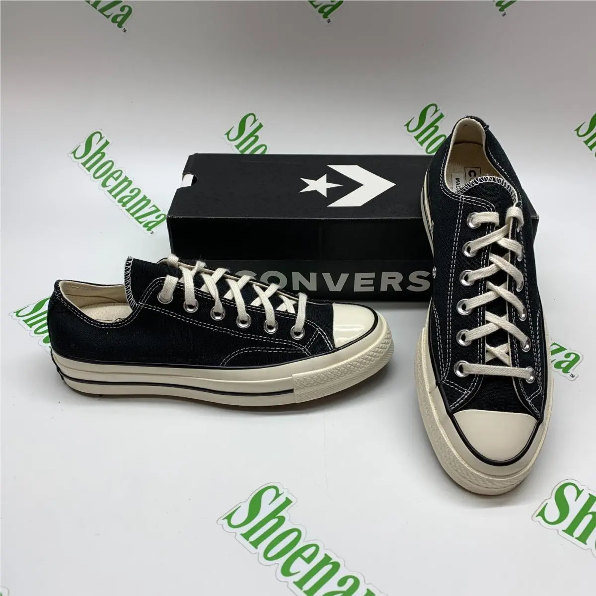 Converse Chuck Taylor All Star Canvas Black Low Top Sneakers Shoes Women 8 Men 6
