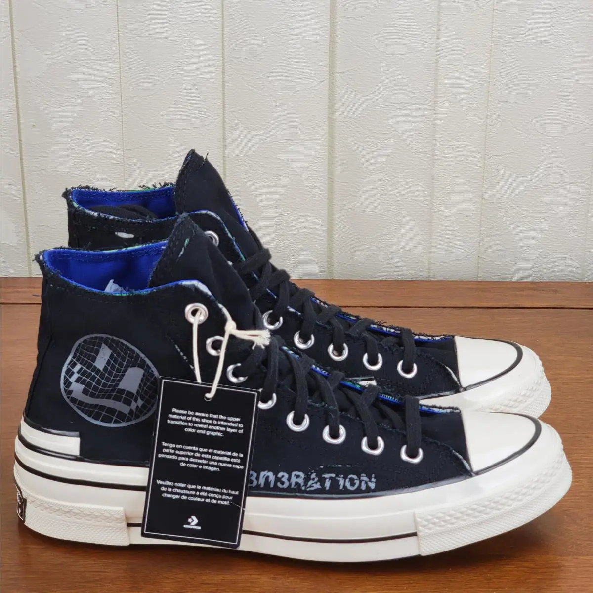 Converse shoes - Converse Chuck 70 Hacked Heel Hi - A02407C - Black / Iron Grey / Blue (UPC: 194433765558) 0