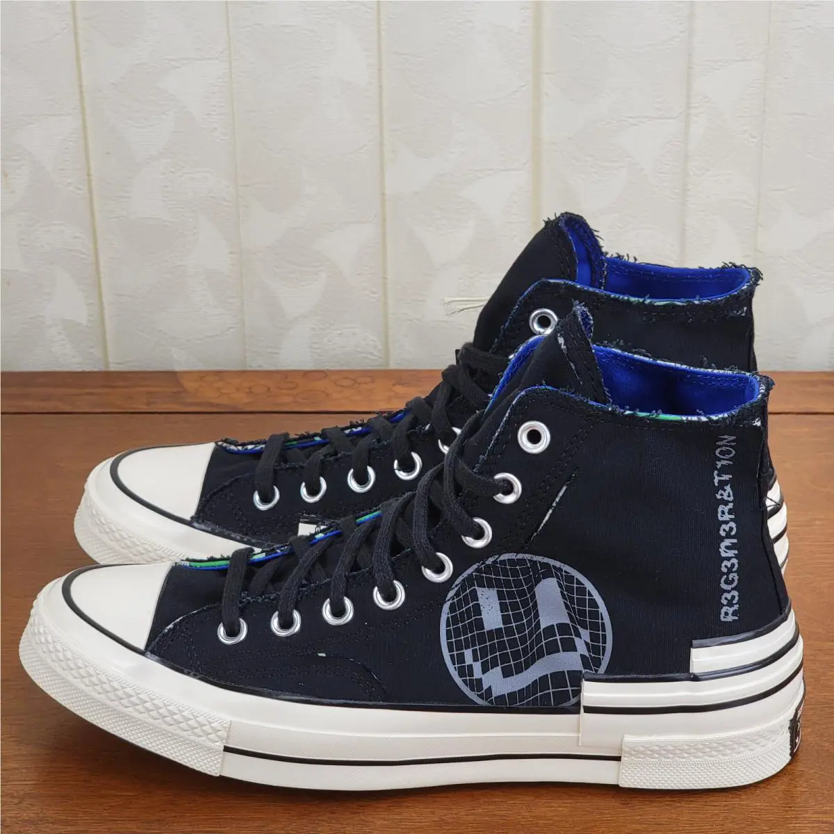 Converse shoes - Converse Chuck 70 Hacked Heel Hi - A02407C - Black / Iron Grey / Blue (UPC: 194433765558) 3