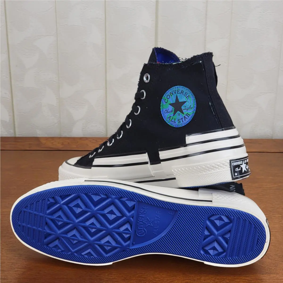 Converse shoes - Converse Chuck 70 Hacked Heel Hi - A02407C - Black / Iron Grey / Blue (UPC: 194433765558) 4