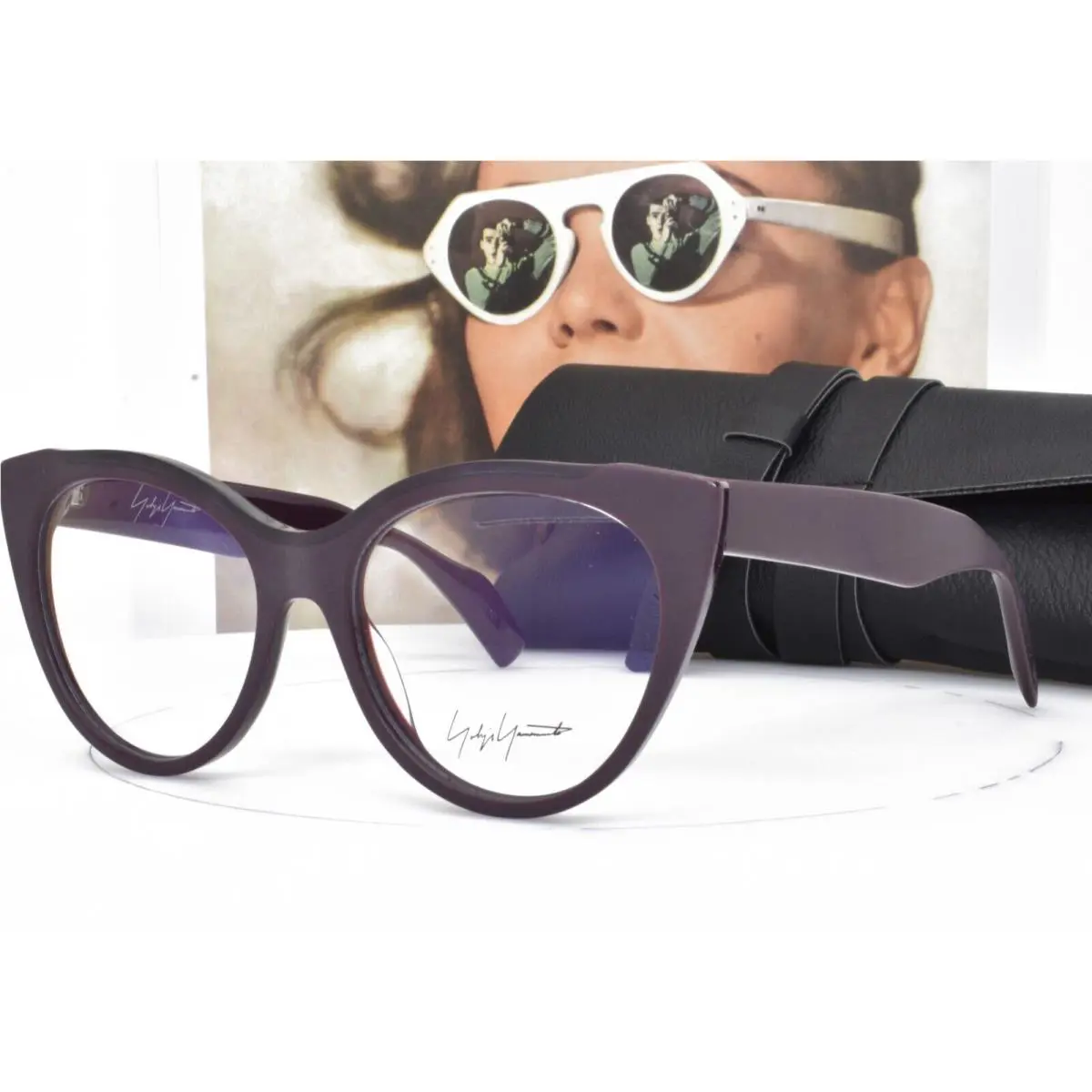 Yohji Yamamoto Eyeglasses Purple Cat Eye France 54-17-145 1034 771