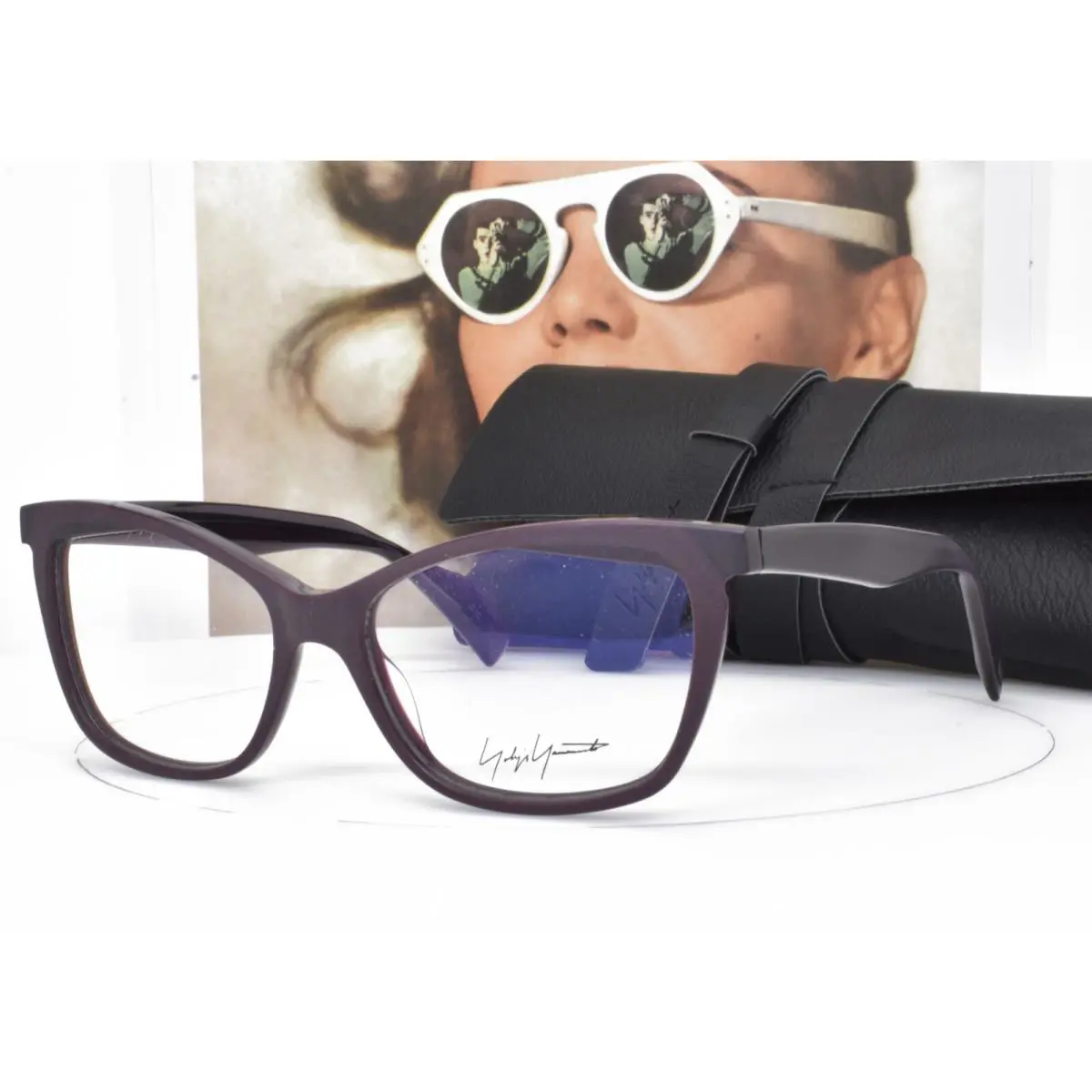 Yohji Yamamoto Eyeglasses Matte Purple Cat Eye France 54-16-145 1033 771
