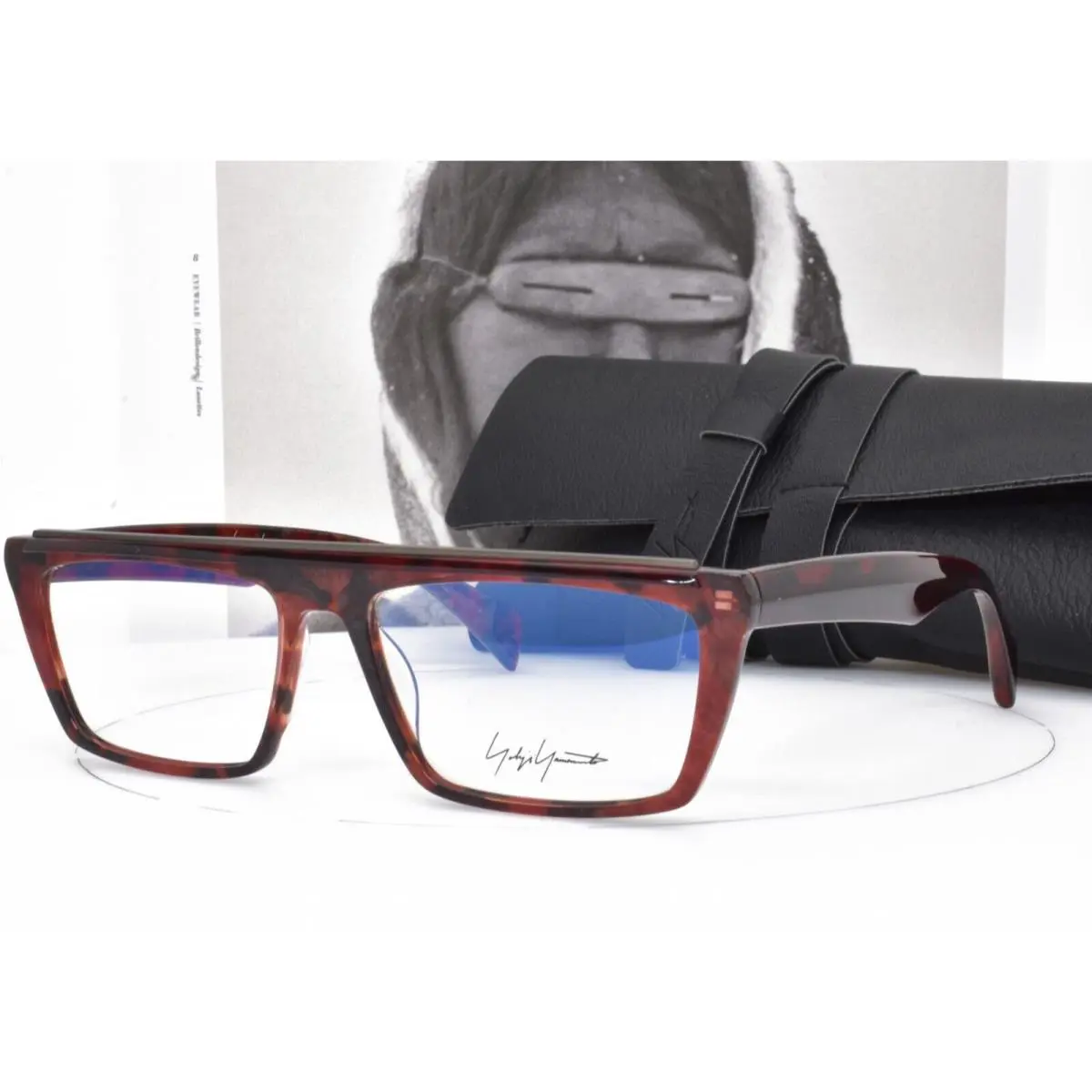 Eyeglasses Red Tortoise Rectangular 57-16-140 1045 258 by Yohji Yamamoto