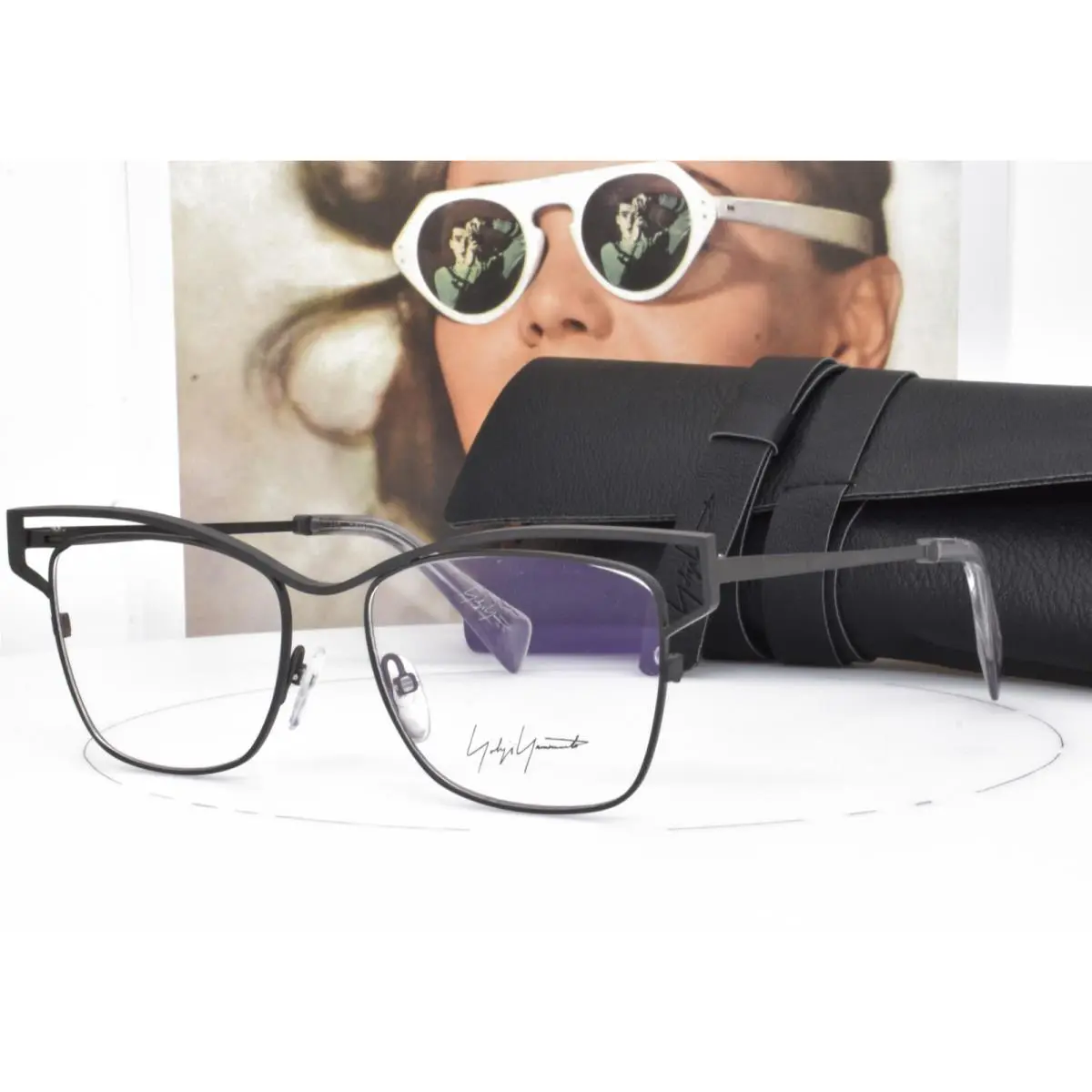Eyeglasses Matte Black Cat Eye Titanium 51-16-145 3019 902 by Yohji Yamamoto