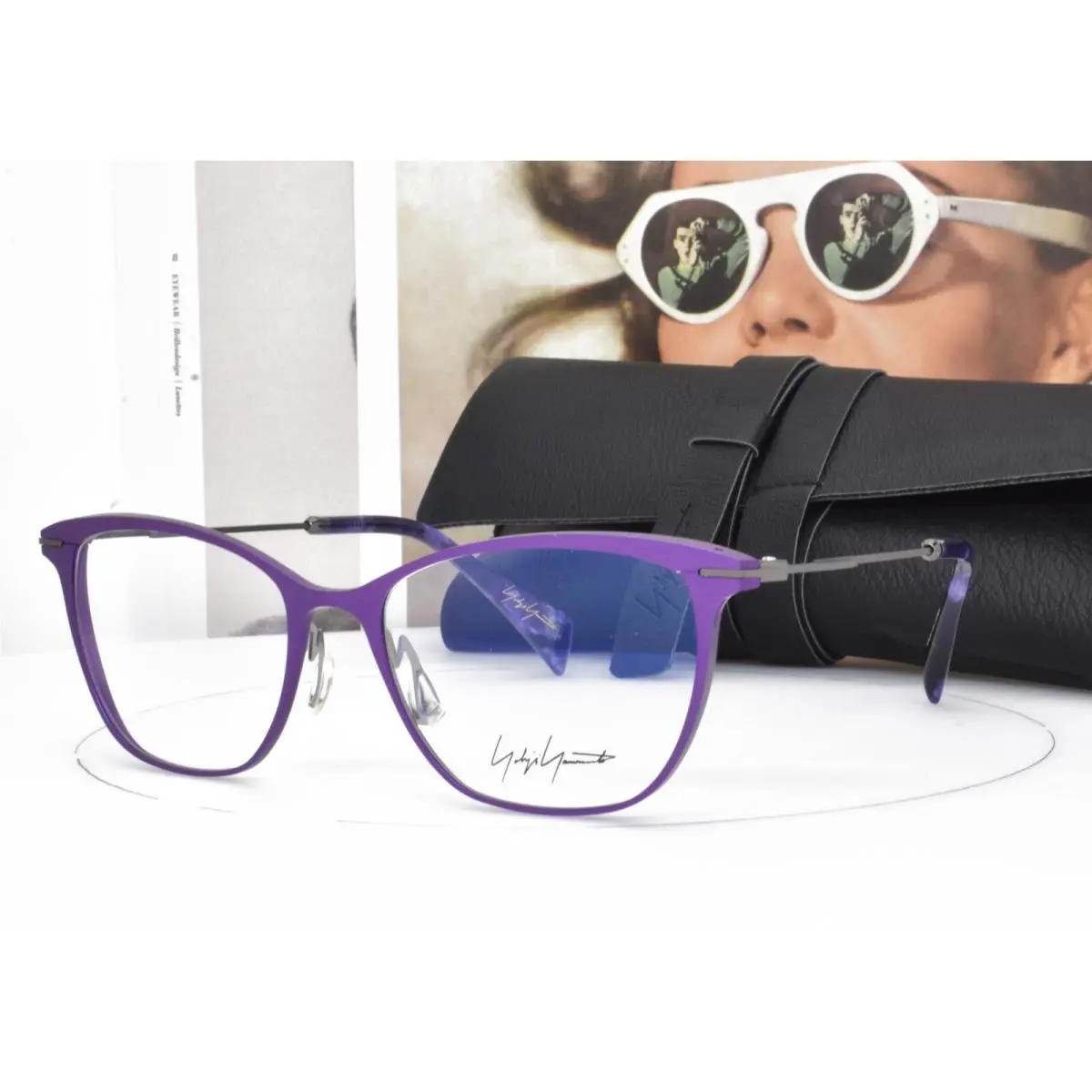 Eyeglasses Violet Cat Eye Titanium 53-17-145 3030 770 by Yohji Yamamoto