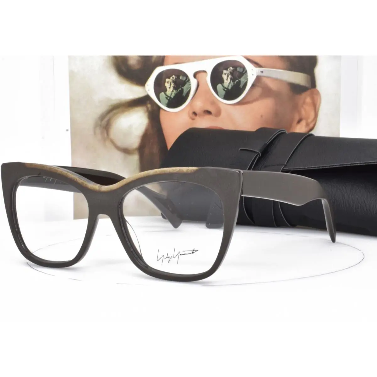 Eyeglasses Matte Brown Cat Eye 50-20-140 1030 115 by Yohji Yamamoto