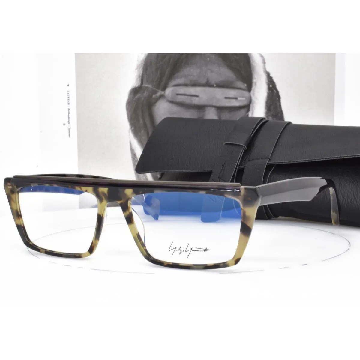 Eyeglasses Beige Tortoise Rectangular 57-16-140 1045 771 by Yohji Yamamoto