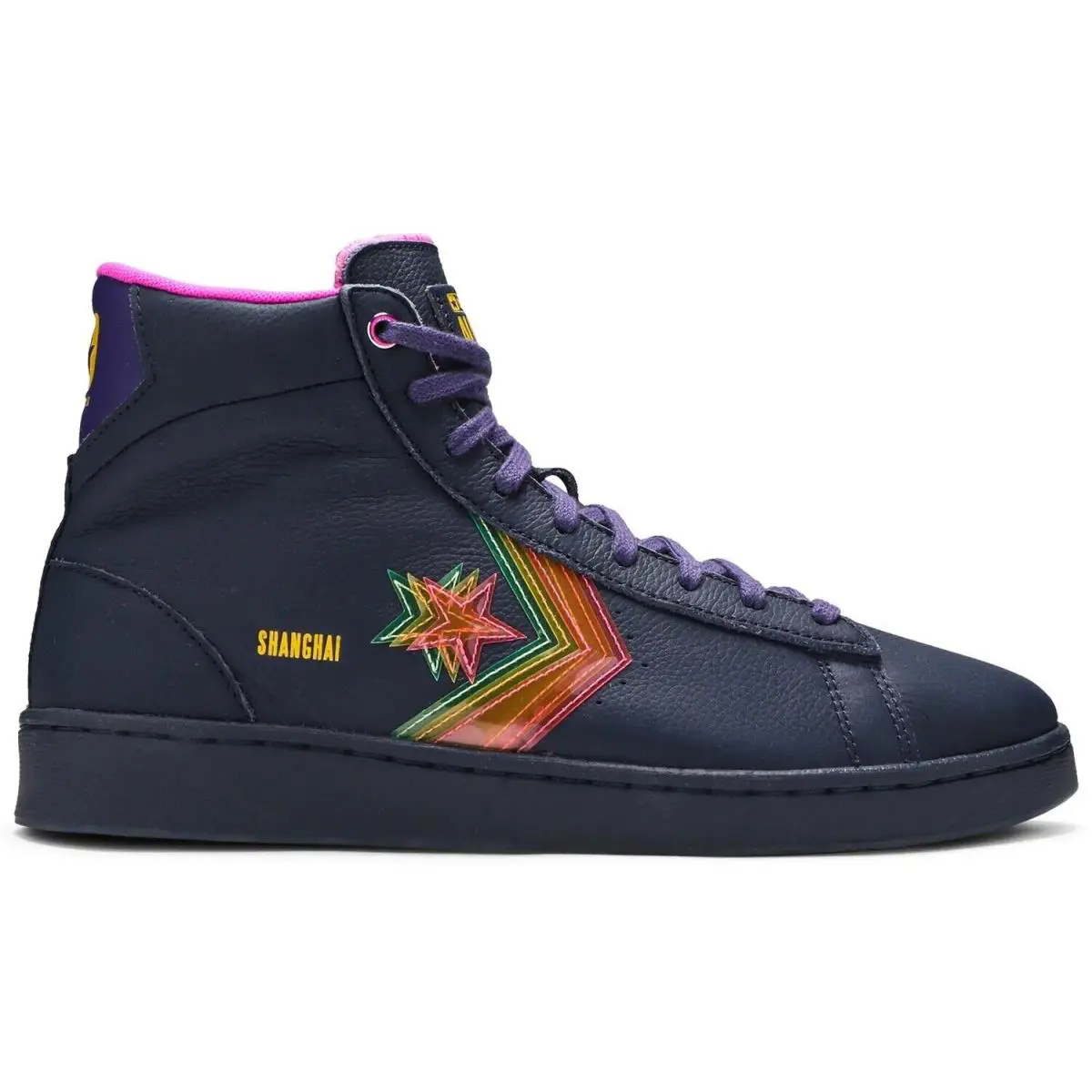 Converse Pro Leather High `heart of The City - 170237C US M9.0/W10.5 - Obsidian/Hyper Magneta