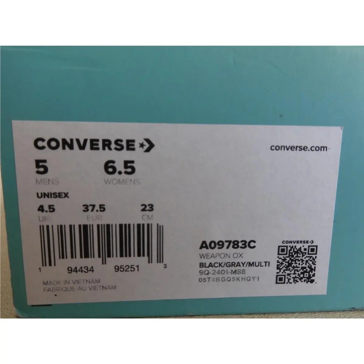 Converse shoes - Converse Weapon - Weapon - A09783C - Black (UPC: 194434952513) 3