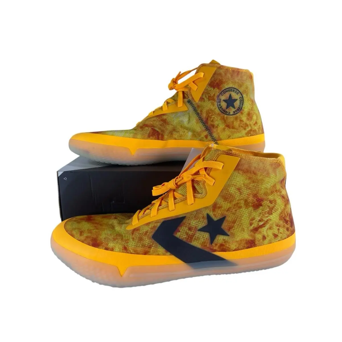 Converse All Star Pro BB Hi Basketball Sneaker Flame Orange 166261C Rare Size 17 - Orange