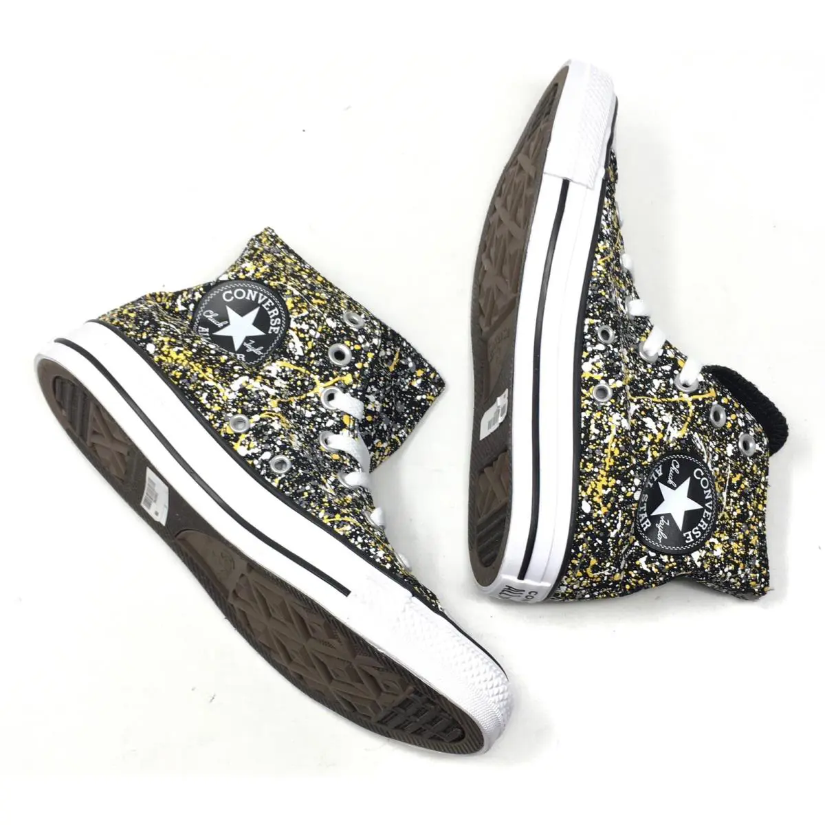 Converse shoes - Converse Chuck Taylor All Star Hi - Black/White/Amarillo, Manufacturer: Black/White/Amarillo 6