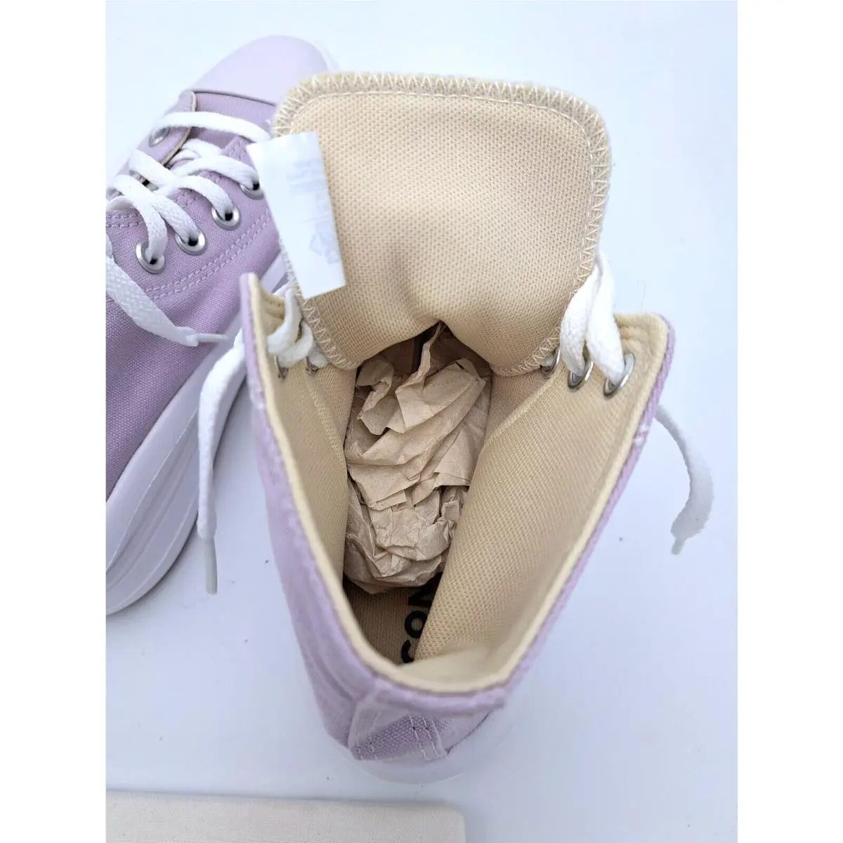 Converse shoes - Converse CTAS Hi - CTAS - Platform High Tops - Pale Amethyst White (UPC: 194433467094) 8