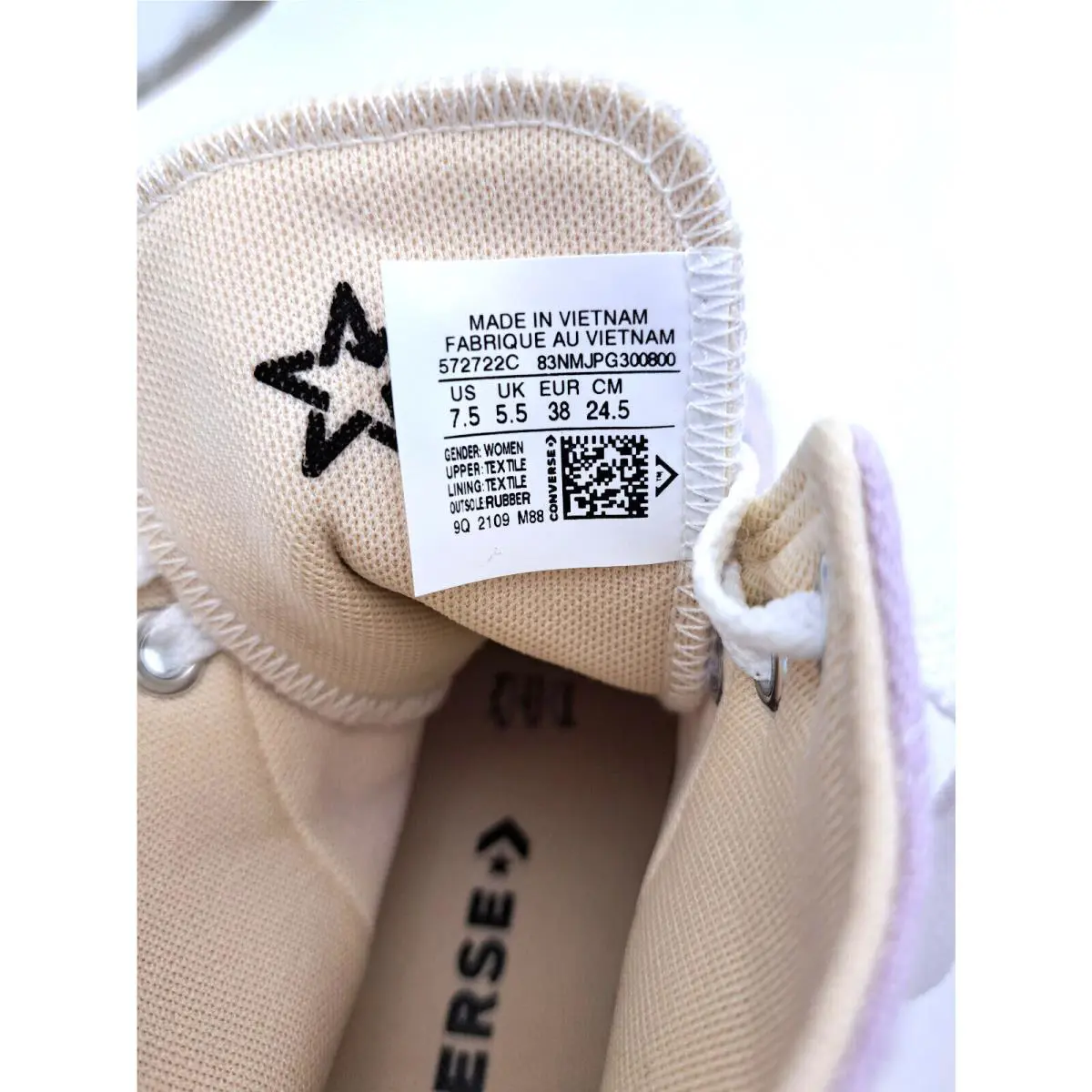 Converse shoes - Converse CTAS Hi - CTAS - Platform High Tops - Pale Amethyst White (UPC: 194433467094) 7