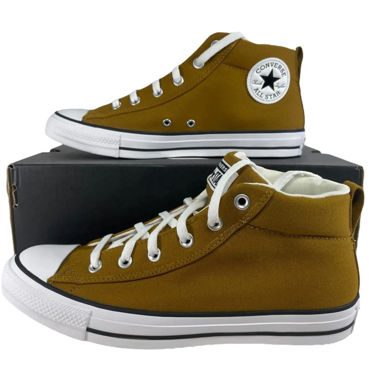 Converse Chuck Taylor Ctas Street Mid Dark Wheat Men`s Sneaker A00491F Size 9 - Brown