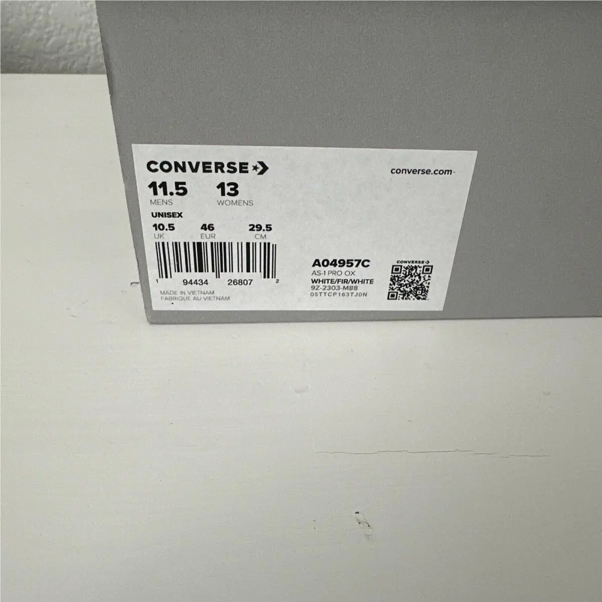 Converse shoes - AS-1 Pro Ox White/Fir skate shoes - A04957C - White/Green Fir (UPC: 194434268065) 4