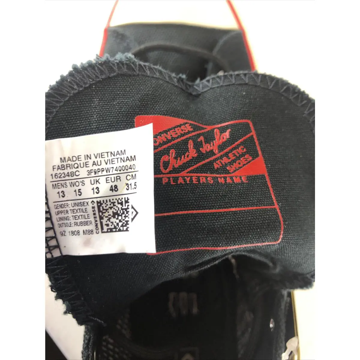 Converse shoes - Chuck 70 Hi - Chuck - 162348C - Black (UPC: 888756193524) 8