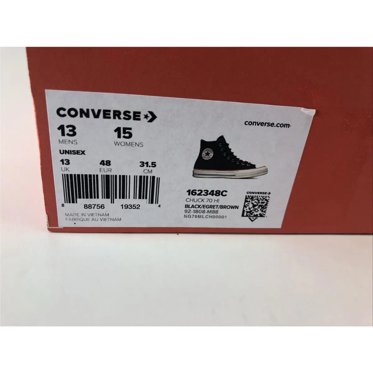 Converse shoes - Chuck 70 Hi - Chuck - 162348C - Black (UPC: 888756193524) 10