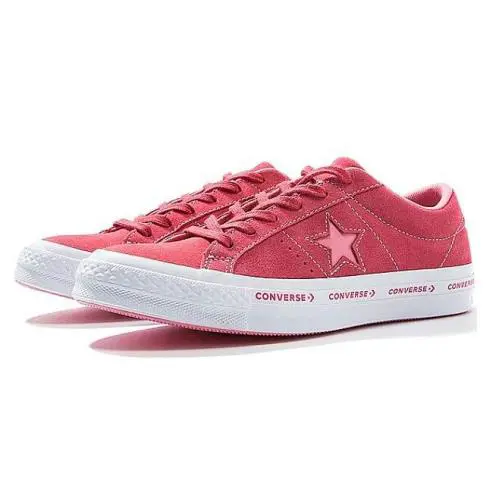 Converse One Star OX CT All Star Suede Trainer Sports Men Shoes Pink Size 12 - Paradise Pink / white - 159815C