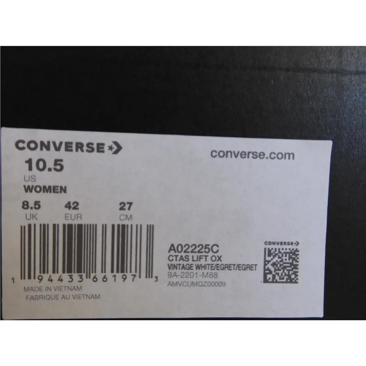Converse shoes - Converse Chuck Taylor All Star Lift - A02225C - White (UPC: 194433661973) 3