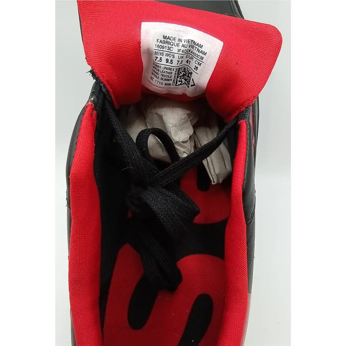 Converse shoes - Chuck Taylor - Chuck Taylor - 16091C - Black/Red (UPC: 888755358412) 3