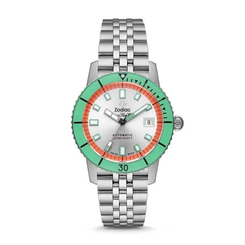 Zodiac Super Sea Wolf Blue Men`s Watch - ZO9266 Watermelon