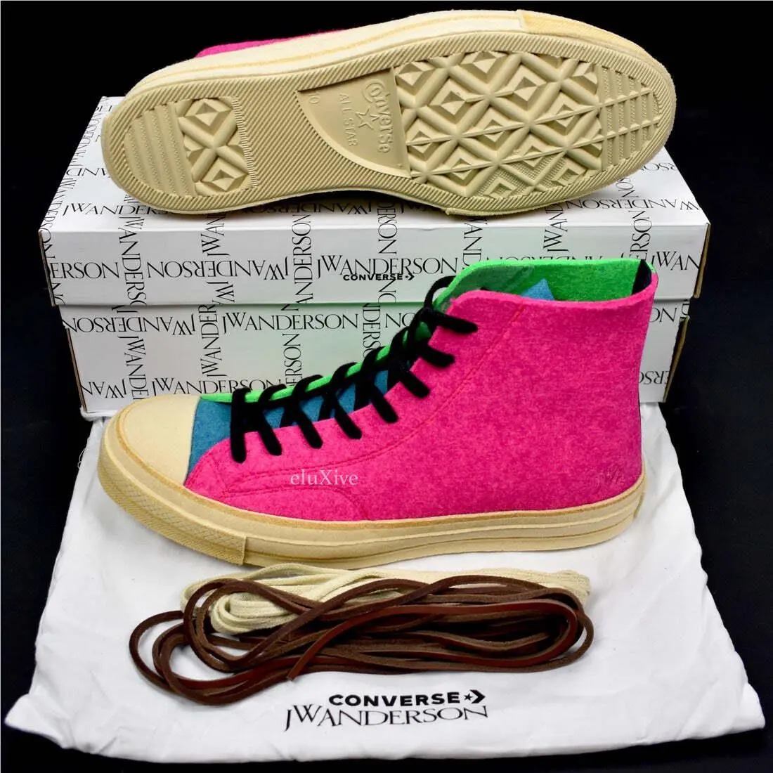 Converse J.w. Anderson Chuck Taylor 70 Hi Felt Colorblock Sneakers 12
