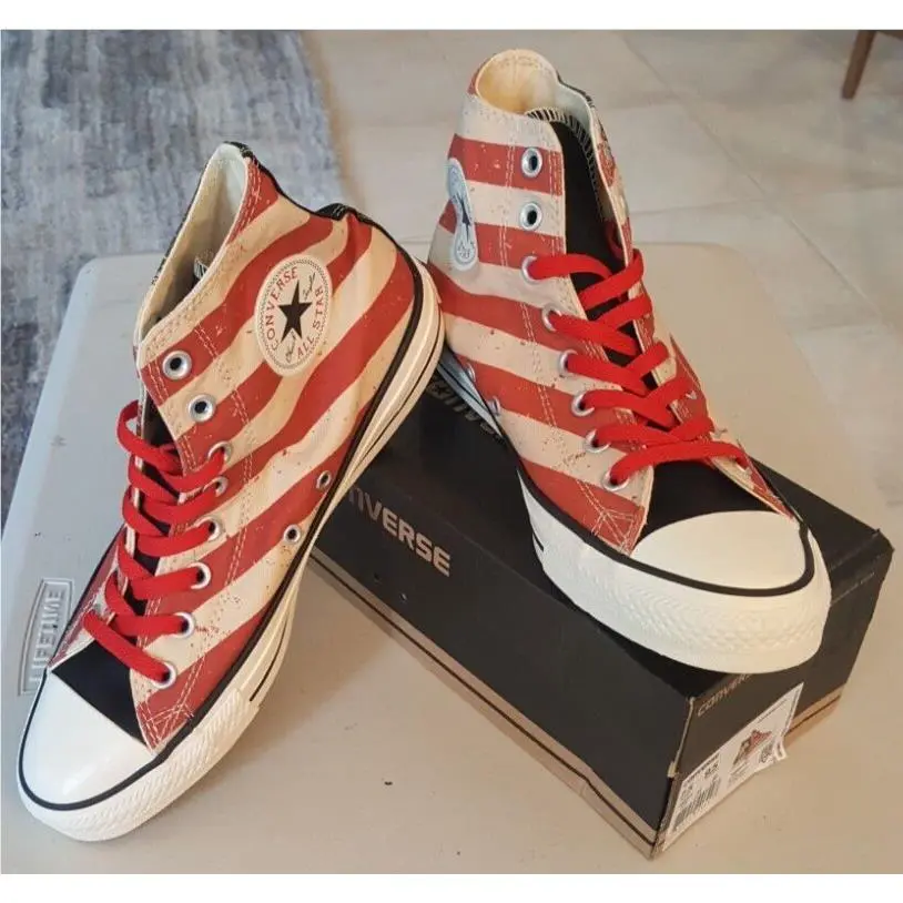 Converse Chuck Taylor All-star High Top Vintage American Flag Size 7.5 Men