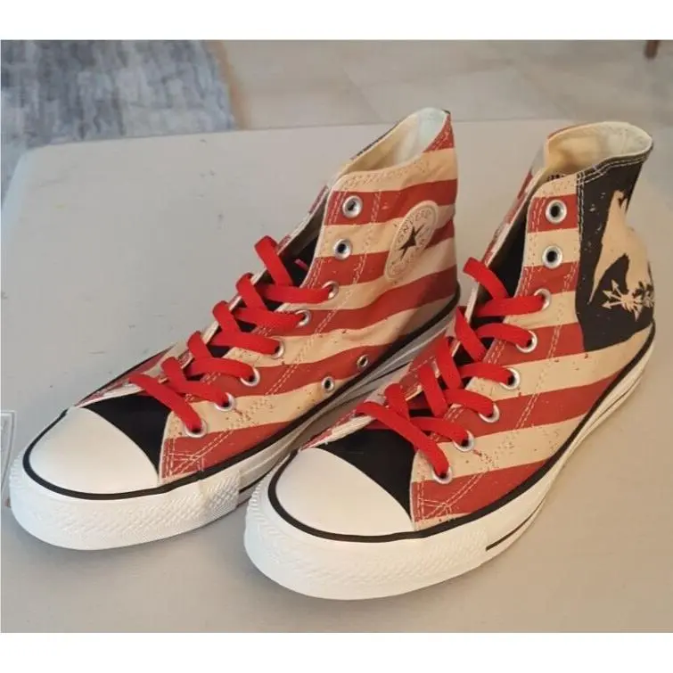 Converse shoes - Converse Chuck Taylor All Star High Top - USA VINTAGE AMERICAN FLAG - Red, White, Blue 0