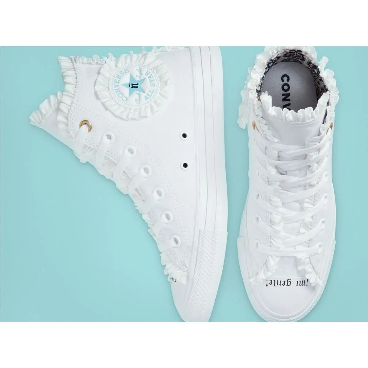 Converse shoes - White/Shoreline Blue/Gold - 168607C 0