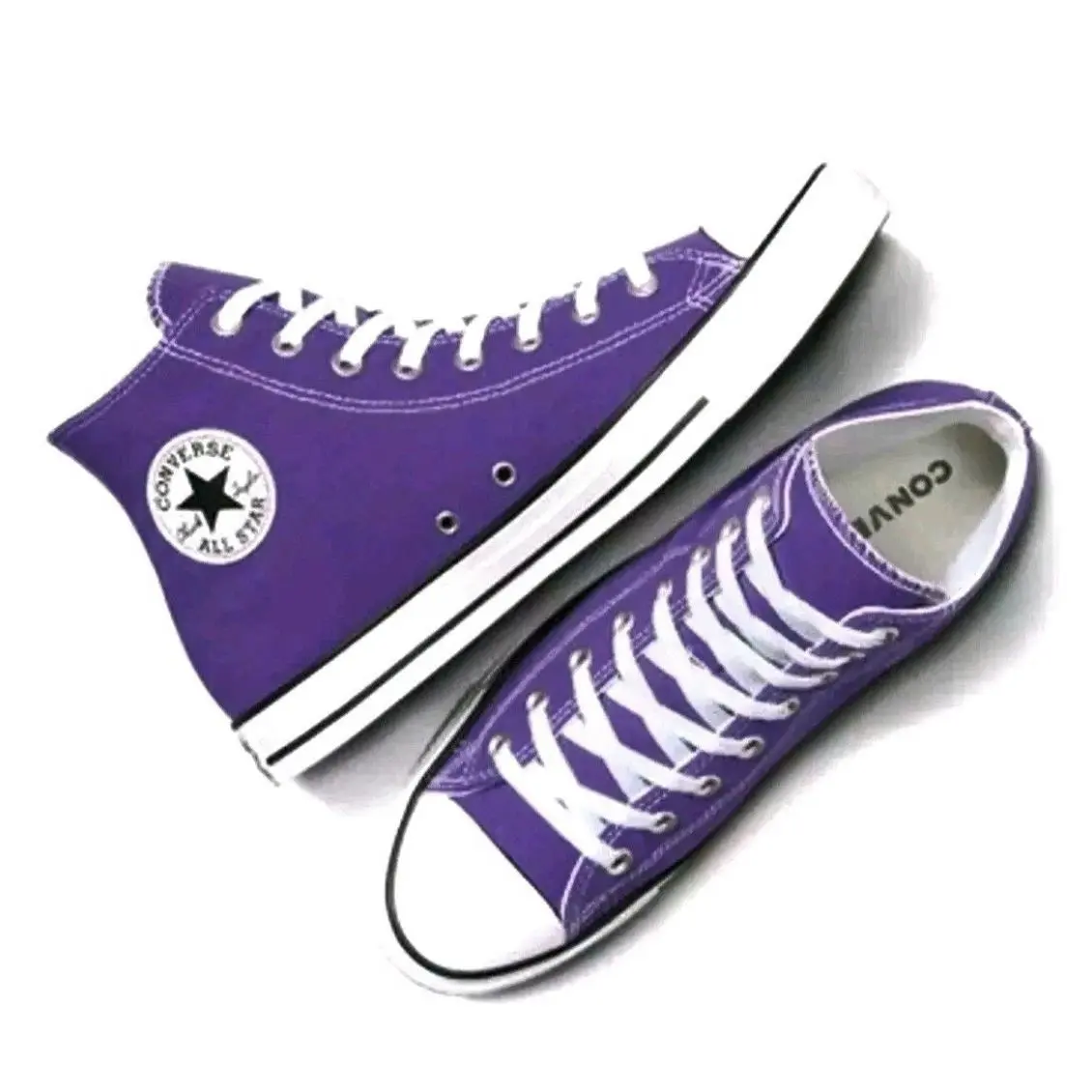 Converse Chuck Taylor All Star High Tops Unisex Men 7 Women 9 Purple White