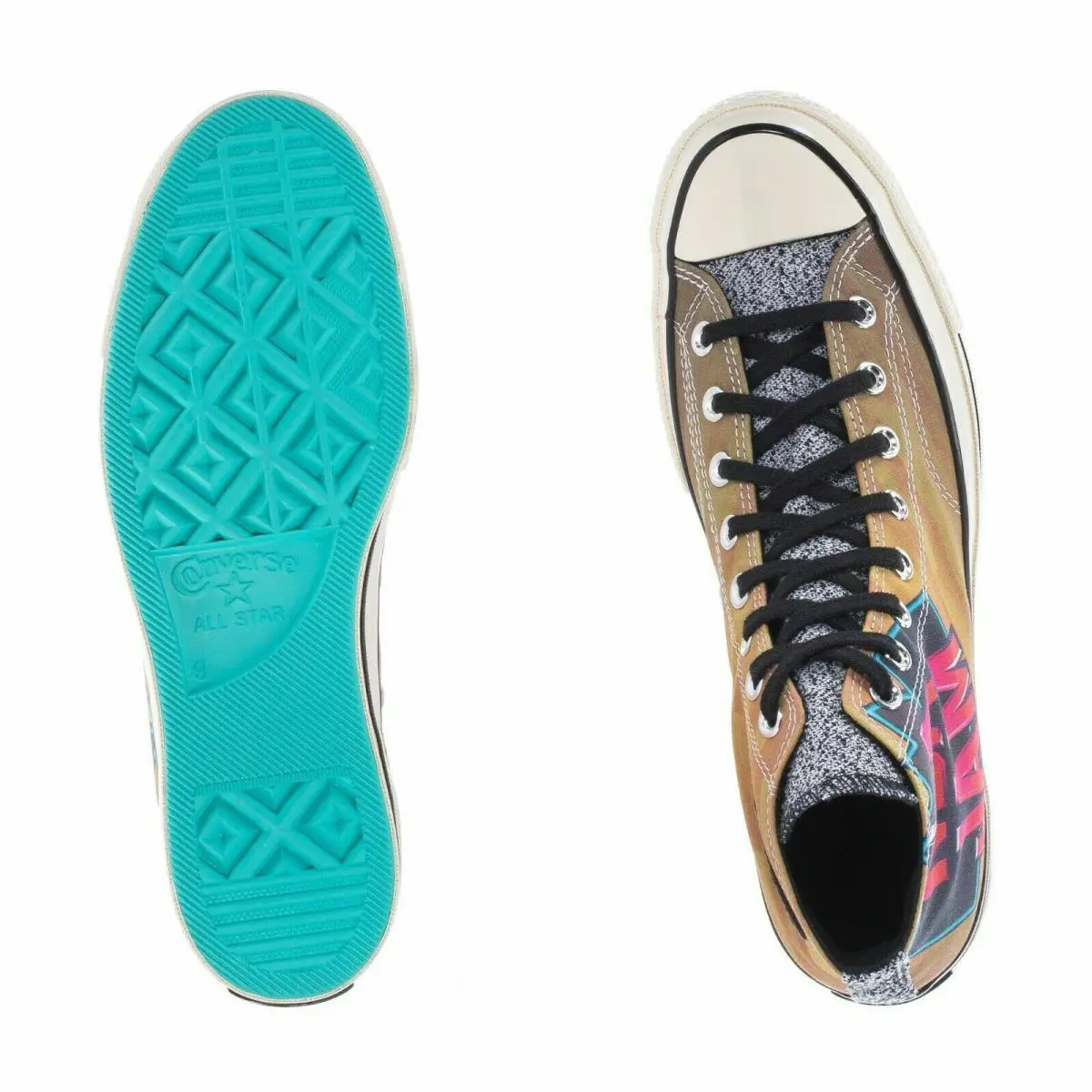 Converse shoes - Brown Hardwood Floor Aqua Grey - 171692C 6
