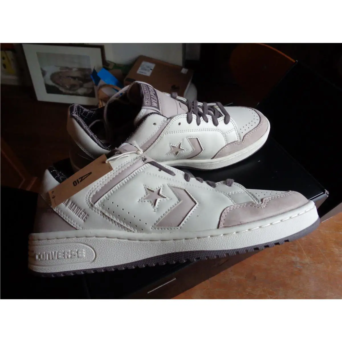 Converse shoes - A Ma Maniere Converse Weapon - A13560C - Cream/Tan-Violet Ore 3