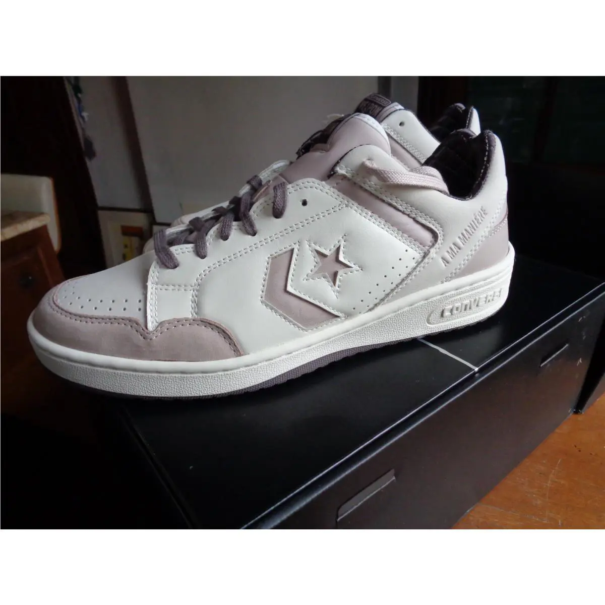 Converse shoes - A Ma Maniere Converse Weapon - A13560C - Cream/Tan-Violet Ore 5
