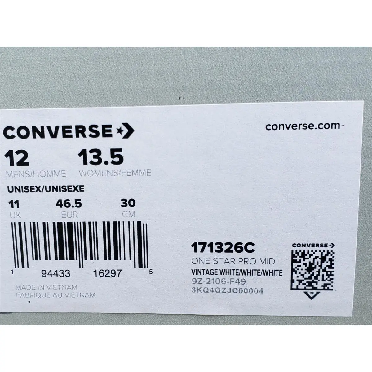 Converse shoes - Converse One Star Mid - One Star Mid - 171326C - White 5