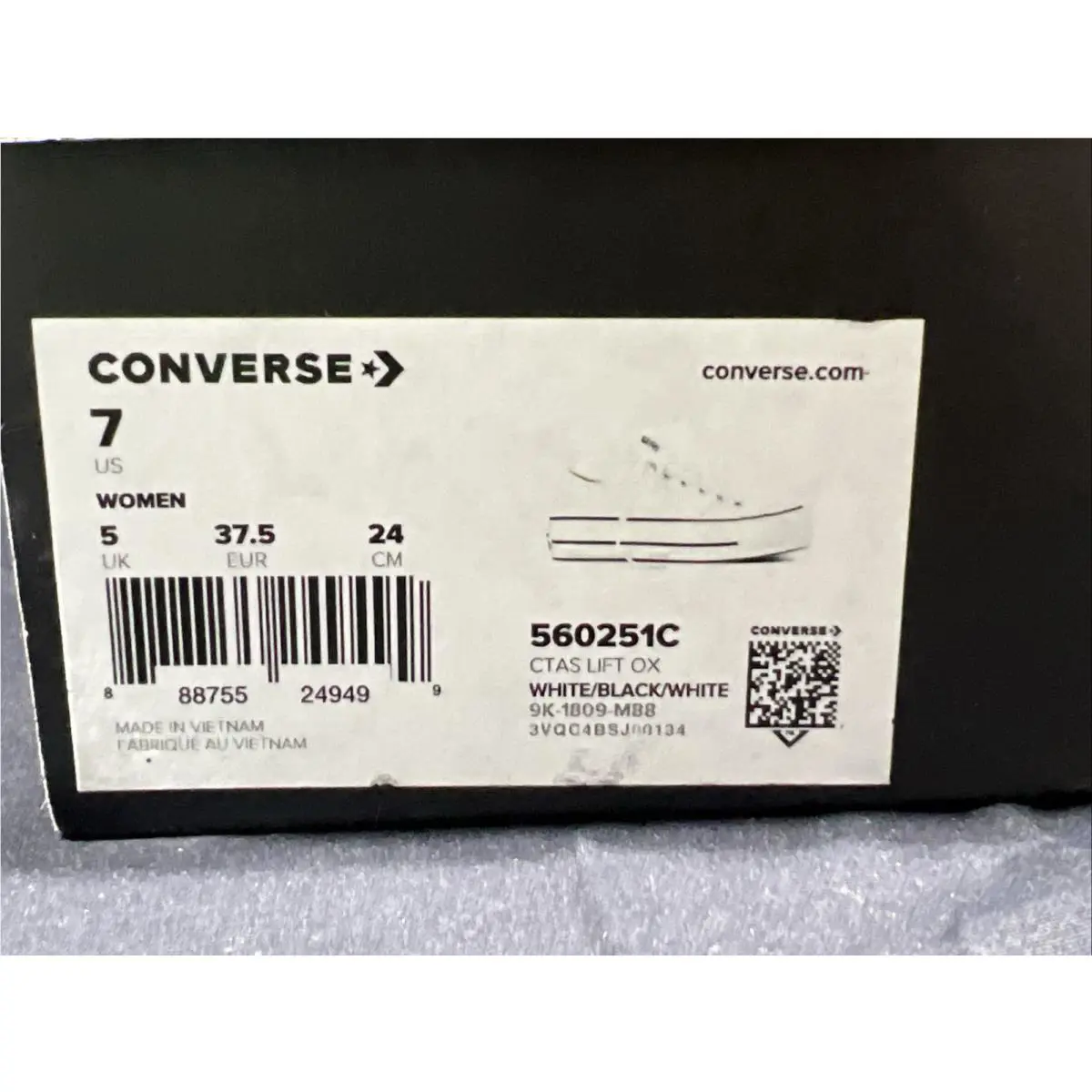 Converse shoes - Converse Chuck Taylor All Star - 560251C-102-7 US - White/Black/White (UPC: 888755249499) 10