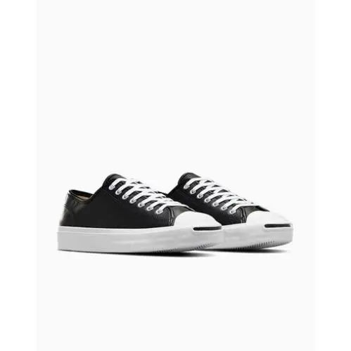 Converse Jack Purcell Leather Ox Black White Style: 164224C Size Women`s 4.5 - Black/White