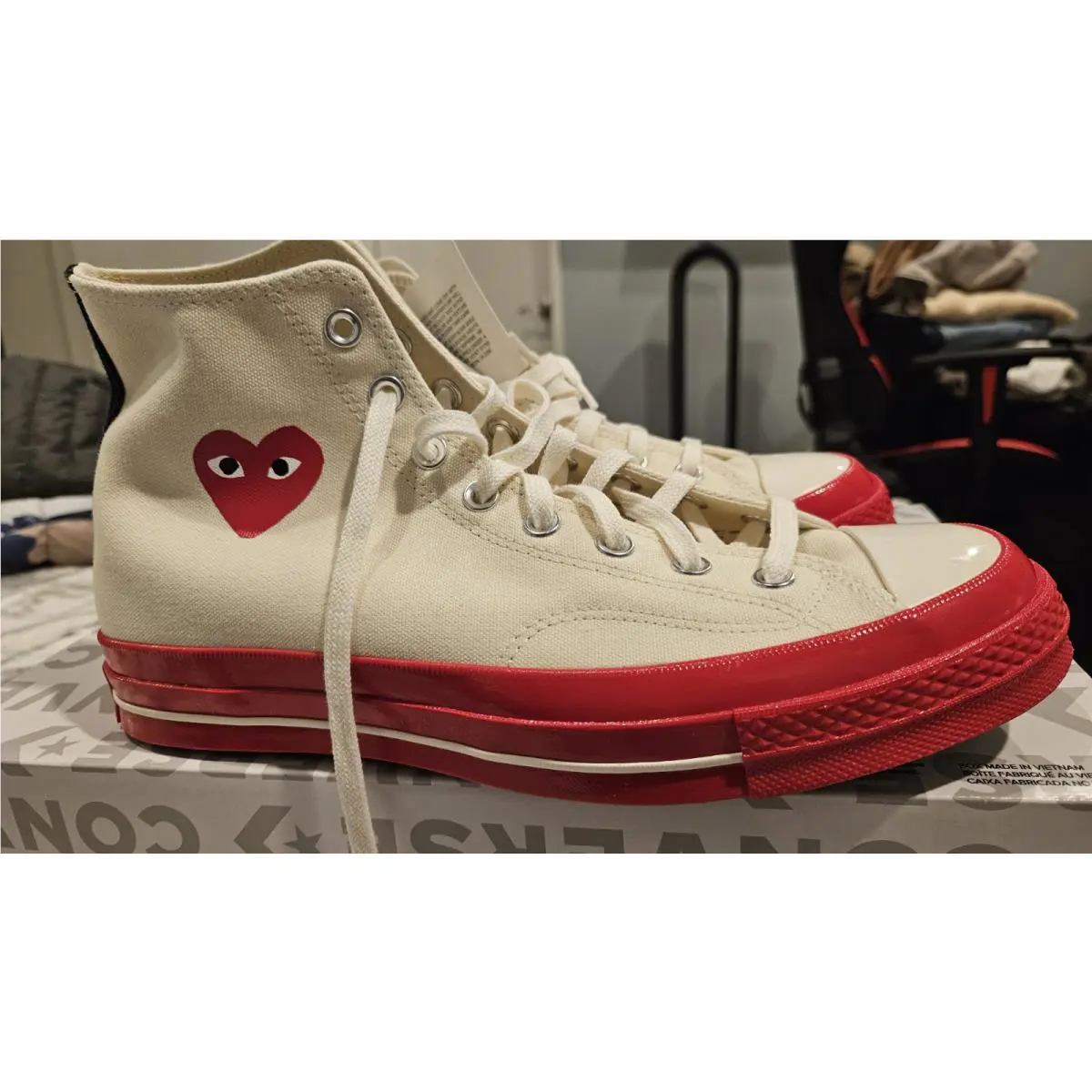 Converse shoes - Converse Comme Des Garcons PLAY Hi White - White 1