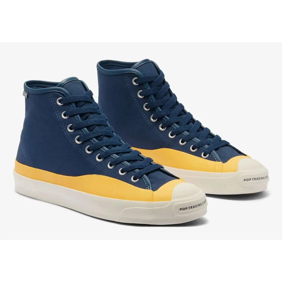 Pop Trading Company x Converse Jack Purcell Pro Hi - 10 - 169006C Navy Citrus QS