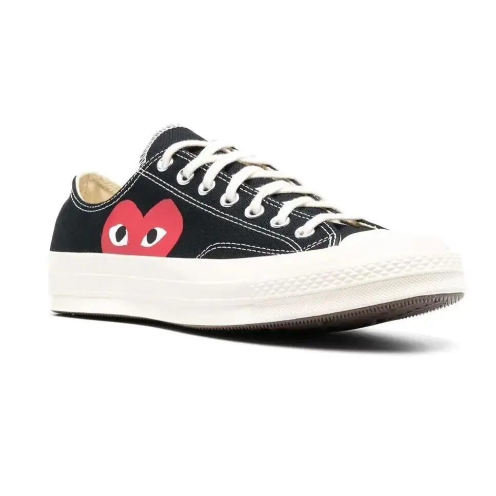 Play x Converse Z3349 Black Unisex Chuck Lace Up Sneakers Size M10 L12