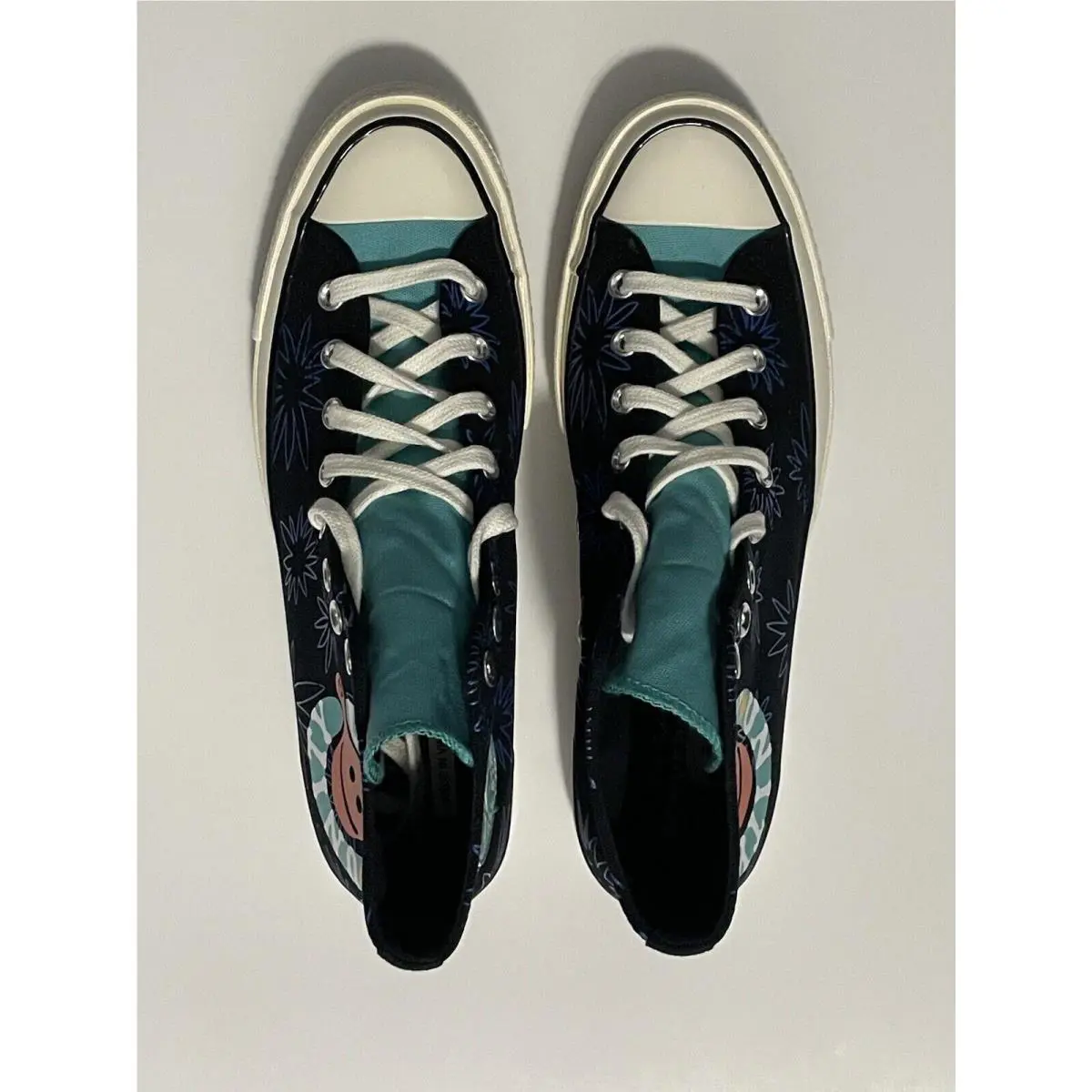 Converse shoes - Converse Chuck 70 High - Chuck High - 172824C - Black/Washed Teal/Game Royal (UPC: 0194433438414) 3