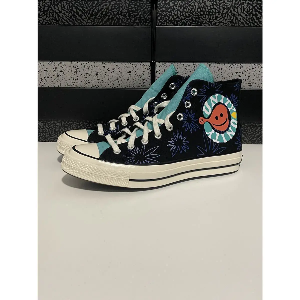 Converse shoes - Converse Chuck 70 High - Chuck High - 172824C - Black/Washed Teal/Game Royal (UPC: 0194433438414) 0