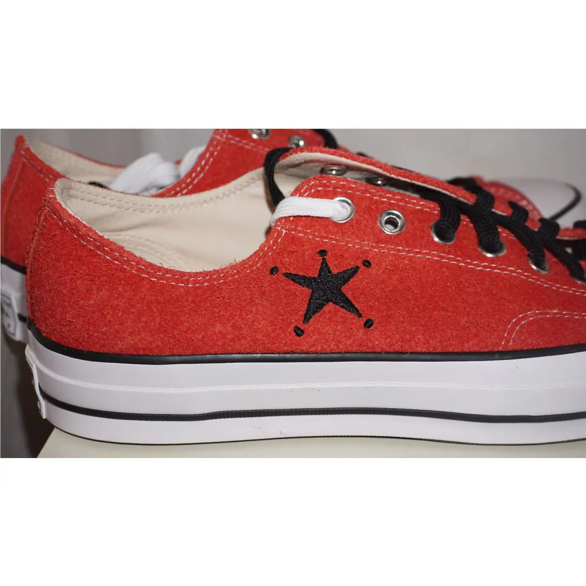 Converse shoes - Converse Chuck Taylor All Star 70 Stüssy Poppy Red Suede Size 10 - Blue High Top (UPC: 194434615616) 3
