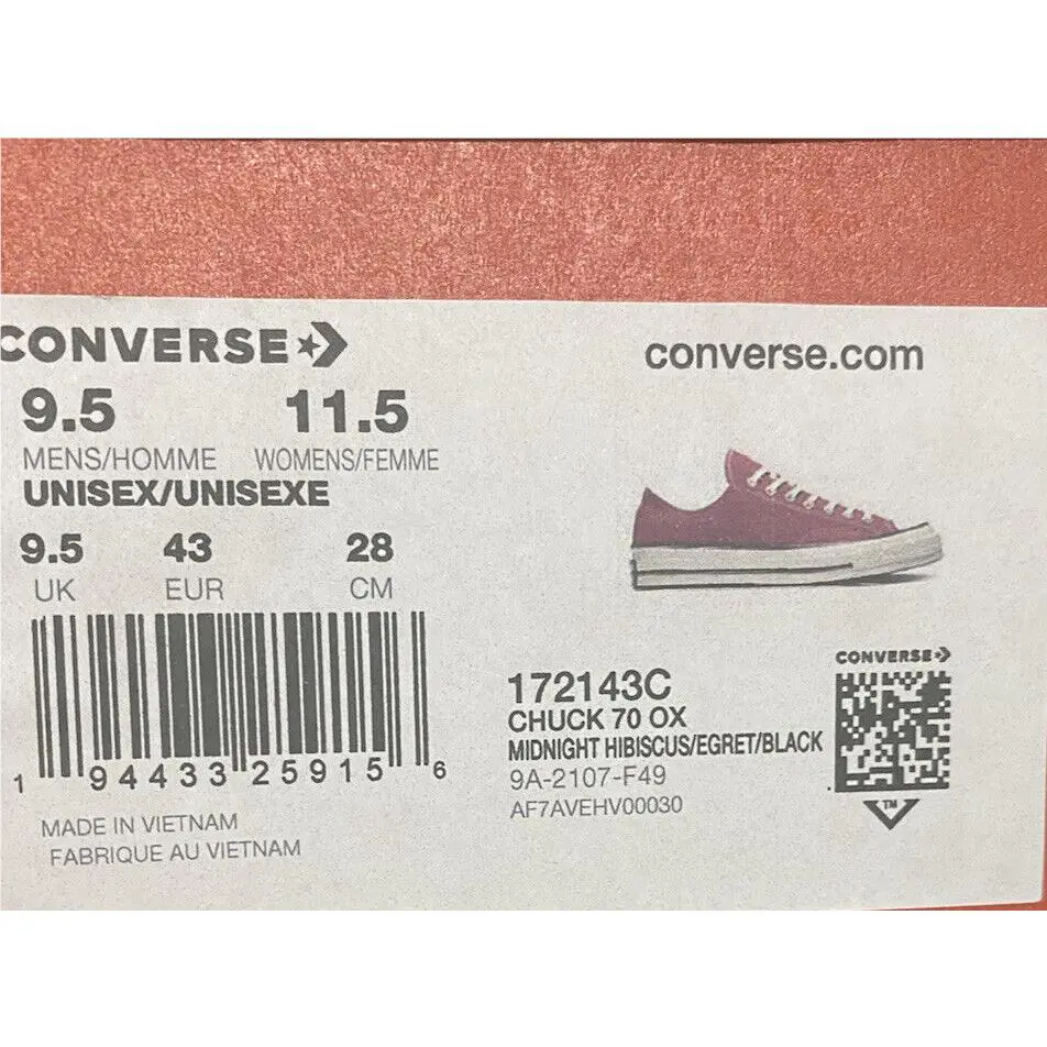 Converse shoes - Converse Chuck 70 OX - Chuck - 172143C - Purple 10
